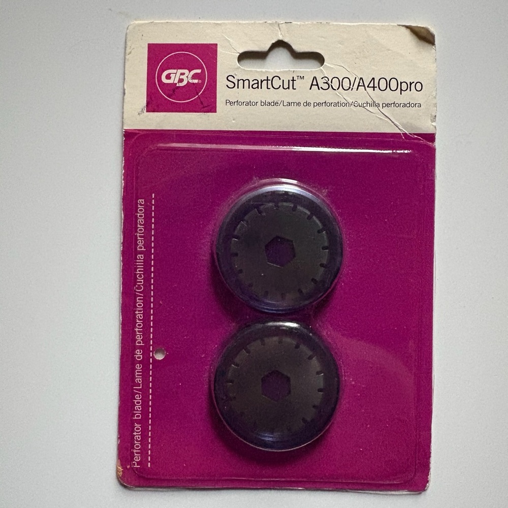 GBC SmartCut A300/A400pro Perforator Blade NEW Crafting DIY Set of 2